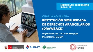 RESTITUCIÓN SIMPLIFICADA DE DERECHOS ARANCELARIOS DRAWBACK [upl. by Assirialc]