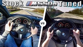 BMW M550d CHIP vs STOCK Acceleration amp TOP SPEED Autobahn POV by AutoTopNL [upl. by Eened519]