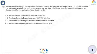 Q174 You are about to deploy a new Enterprise Resource Planning ERP system on Google Cloud The [upl. by Amadus219]