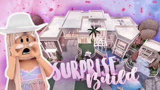 Surprise build for a FAN  Family Blush Mansion  Roblox Speedbuild [upl. by Resa]