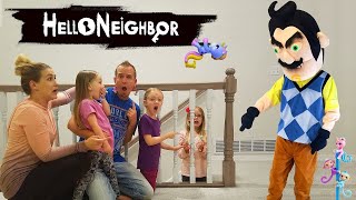 Hello Neighbor in Real Life Fingerling Minis Scavenger Hunt WE RESCUE A KID [upl. by Ludwig834]