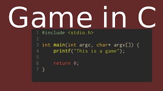 Game in C watch me struggle PART 1  setting up the project [upl. by Randee]