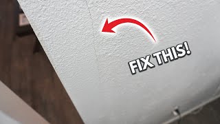 How To Fix A Crack In A Wall Or Ceiling  DIY Drywall Repair Tutorial For Beginners [upl. by Holleran]