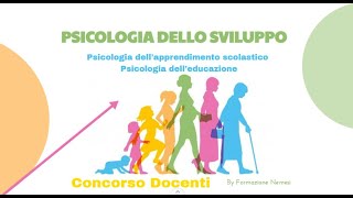 Concorso Docenti Psicologia dello Sviluppo Teorie e Approcci [upl. by Lilybel]