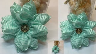 DIY Ribbon Flower Hand Embroidery Tricks Amazing Corsages Bow For Hair Accessories [upl. by Nivonod281]