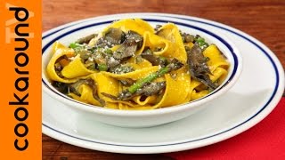 Pappardelle con carciofi asparagi e piselli [upl. by Baoj]