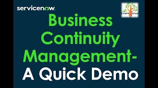 Business Continuity Management  A Quick Demo [upl. by Marston556]