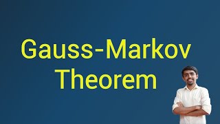 GaussMarkov Theorem  Econometrics [upl. by Natka]