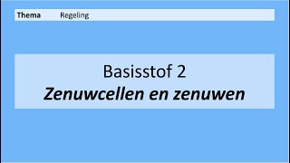 VMBO 4  Regeling  Basisstof 2 Zenuwcellen en zenuwen 8e editie [upl. by Rahs20]