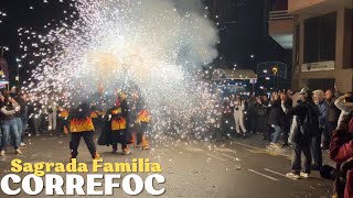 Correfoc  Festa de Tardor Sagrada Familia 2024 in Barcelona  Autumn Festival [upl. by Nylirem]