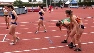 100m Final Mujeres Cto Cataluña Absoluto 60621 Igualada [upl. by Aiepoissac]