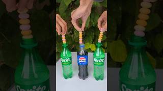 quotWhat happens if you put mentos in sodaquot 🔥😱🍾 experiment pepsi sprite mentos [upl. by Ecirehc854]