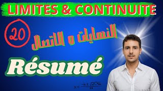 ٌRésumé  Continuité et Lmites 2eme BAC SVT amp PC الاتصال و النهايات الثانية بكالوريا [upl. by Romito]