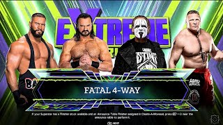 Bron Breakker Vs Drew McIntyre Vs Sting Vs Brock Lesnar  WWE 2K24 [upl. by Etra]