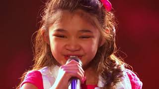 Angelica Hale The X Factor Девочка в огне получает золотую КНОПКУ [upl. by Esyned]