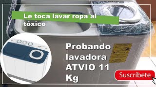 Puse a mi esposo a lavar ropa  Probando Lavadora ATVIO 11 kg [upl. by Gnoht]