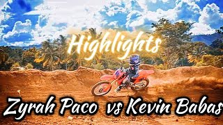 ZYRAH PACO AND KEVIN BABAS Highlights First Heat 85CC Category Mini Class [upl. by Lledal]