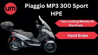 Piaggio MP3 300 Sport HPE  Two Locking Wheels At The Front  Walk Around [upl. by Erle]