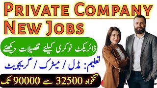 Pvt Company Jobs  Jobs In Lahore  Highest Salary Jobs Without Experience [upl. by Yrmac986]