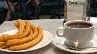 Chocolateria San Ginés Madrid 🇪🇸☕️😋 [upl. by Tecla970]