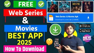 📥 Best Apps To Watch Movies amp Web Series for Free In 2025  Best Movie App  Best Web Series App [upl. by Vookles]