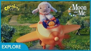 CBeebies  Moon and Me  Flying in an Airplane [upl. by Nojel]