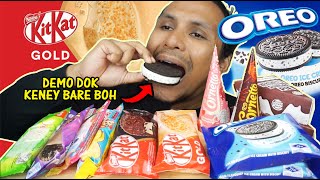 ubat untuk penyakit batuk KITKAT GOLD amp OREO SANDWICH ICE CREAM mukbang malaysia [upl. by Correna]