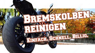 Motorrad Bremskolben reinigen  Einfach schnell günstig [upl. by Geri]