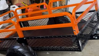 Vevor garden trailer purchased lawnmower yard work vevor cart [upl. by Llig54]