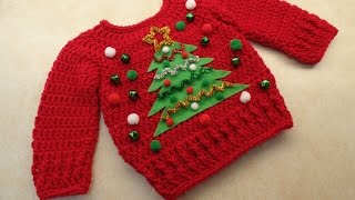 Easy Crochet A Baby Sweater 03M 36M 612M  Bagoday Crochet  Tutorial 355 [upl. by Erdei]