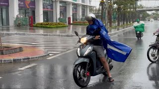 Heavy wind and rain as Typhoon Yagi approaches Vietnam  AFP [upl. by Sammy]