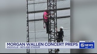 Preparations for Morgan Wallen concerts at Neyland Stadium [upl. by Dee Dee]