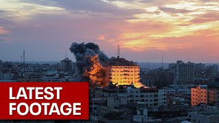 Footage of the Israeli forces attack on Gaza [upl. by Sioled]