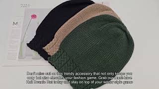 Customized Classic Beanie Cap Knitted Beanie for Adult Men amp Women Beanie China Factory [upl. by Ika889]