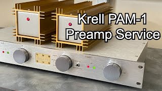 Krell PAM1 Service  Unique Dual Mono Preamplifier w External Power Supplies [upl. by Elad]