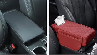 Car Center Console Armrest Cushion Holder PU Leather Armrest Pad Portable Car Amrest Pillow Cover [upl. by Sherburne]