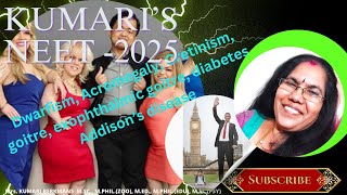 NEET  BIOLOGY 2025 Dwarfism Acromegaly Cretinism goitre exophthalmic goitre diabetes [upl. by Nelav979]