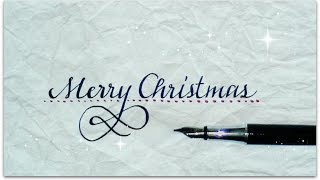 calligraphy  how to write merry christmas version 3 [upl. by Carnes]