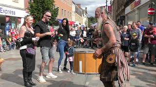 quotYa Bassaquot from Scottish tribal band Clanadonia has public dancing in the streets of Perth Scotland [upl. by Tray537]