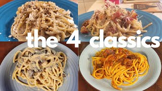 Classic Roman Pasta Dishes featuring guanciale Gourmet Woodsman [upl. by Koo83]