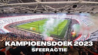 Sfeeractie Kampioenswedstrijd Feyenoord 14 mei 2023  Grootste Spandoek Ooit in De Kuip [upl. by Hyatt]