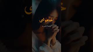 Khamoshi un ki khamoshi sy daro jin ka ap ny dill dukhaya hai viralvideo poetry trending shorts [upl. by Chev]