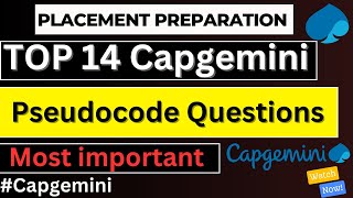 Top 14 Capgemini Pseudocode Questions [upl. by Madda448]