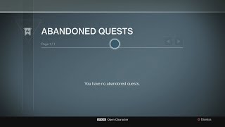 DESTINY HOW TO GET ABANDON QUEST BACK [upl. by Suirada]