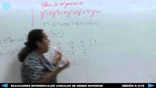 Ecuaciones Diferenciales Lineales de Orden Superior  Sesión 4 410 [upl. by Lekcar]