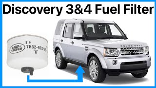 How to change diesel fuel filter on Land Rover Discovery 34 30 TDV6 LR3 LR4 LR009705 [upl. by Ertha]