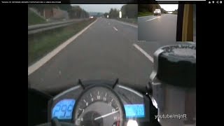 Yamaha R1 Top speed 200 MPH EXTREME 300  KMU MULTICAM [upl. by Nimsaj]