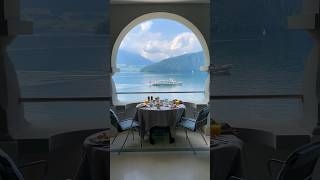 The magical stay at Park Hotel Vitznau Lake Lucerne Switzerland travel luxury shorts [upl. by Stavro]