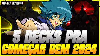 OS 5 MELHORES DECKS PRA COMEÇAR 2024  YUGiOh Duel Links [upl. by Carissa]