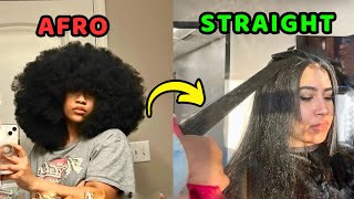 Afro to Straight Hair My 8Year Hair transformation [upl. by Edya]